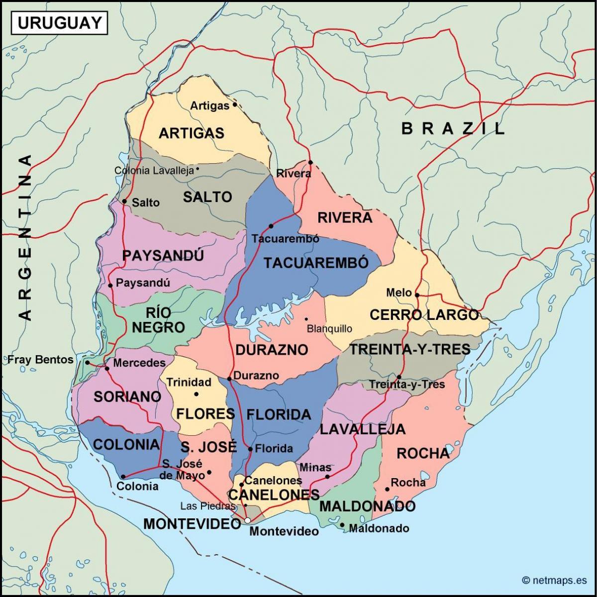 Kartta maldonado Uruguay