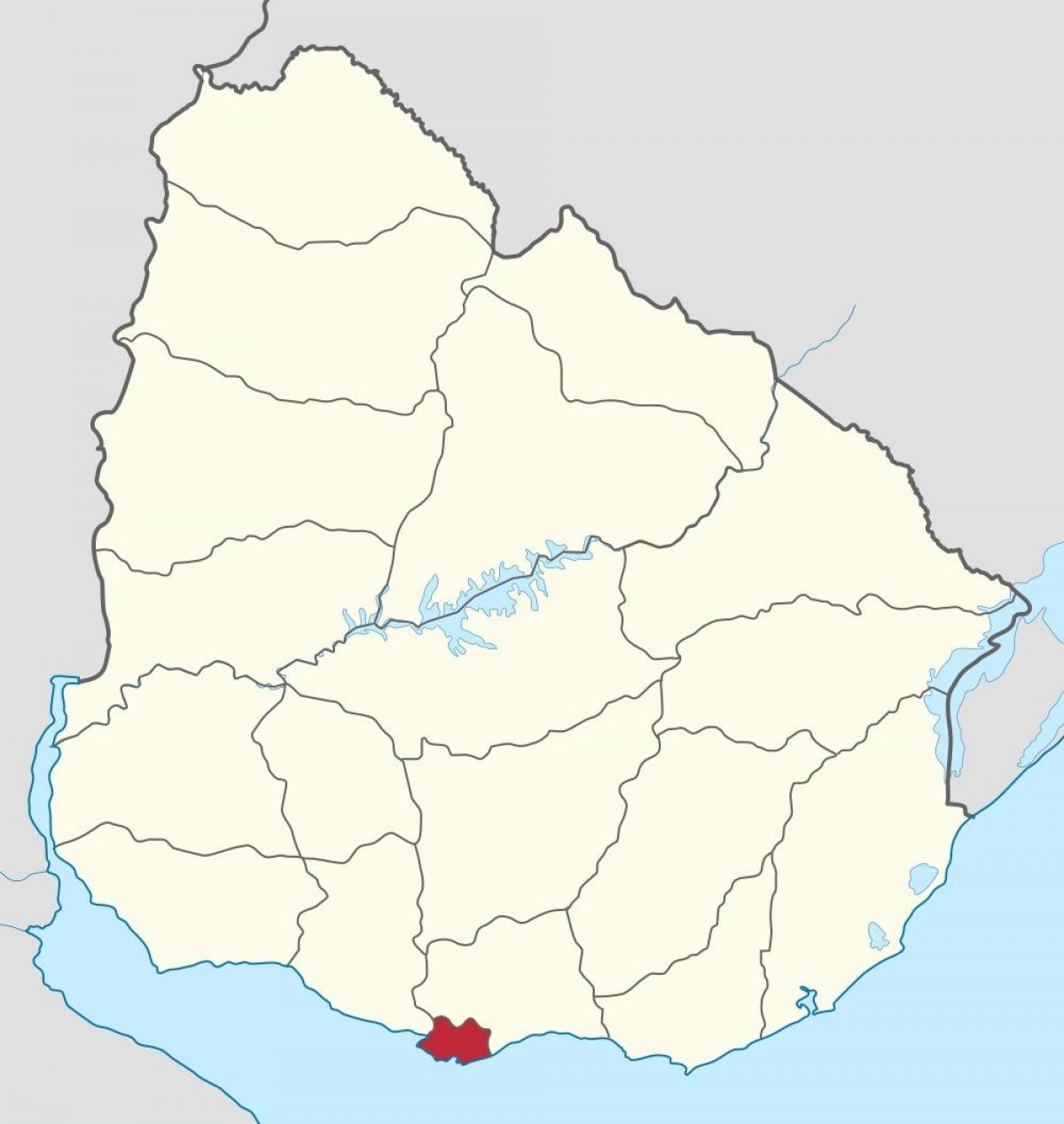 Kartta Uruguay ääriviivat