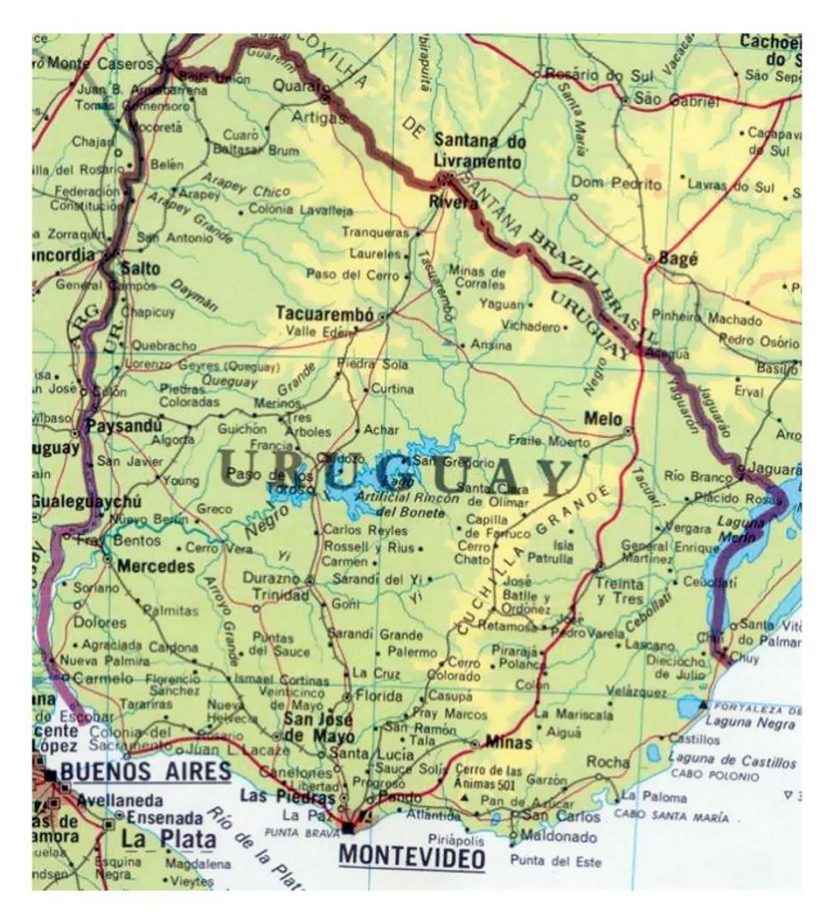 kartta Uruguay
