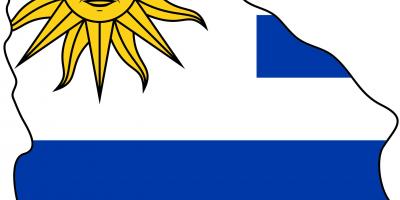 Kartta Uruguayn lippu